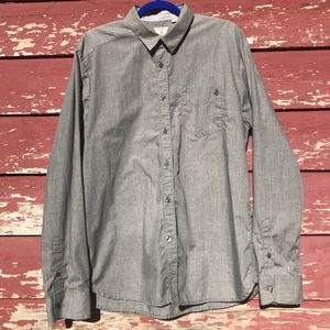 Volcom long sleeve grey dress shirt